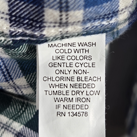 Vineyard Vines Slim Fit Whale Shirt Long Sleeve Button Down Flannel Size Medium - Picture 12 of 13